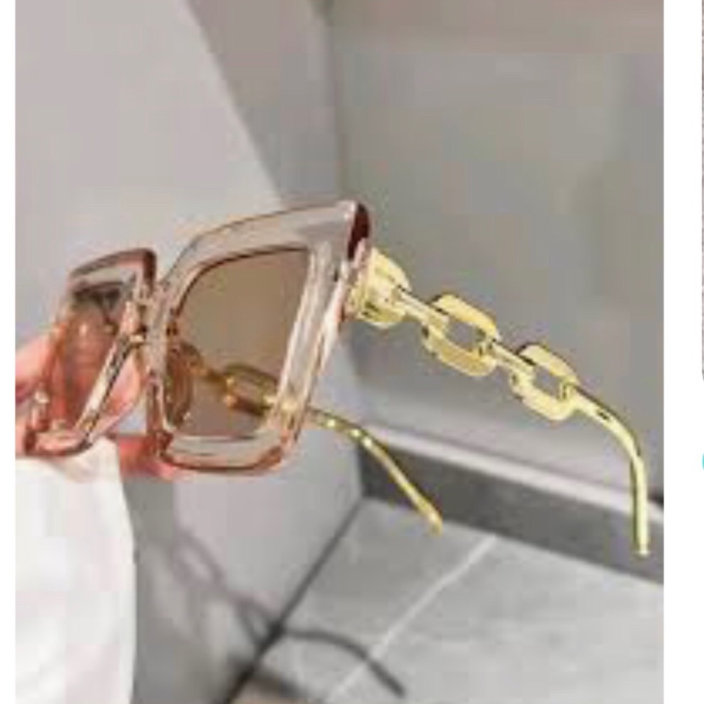 NWOT Brand New Sunglasses Tan & Gold